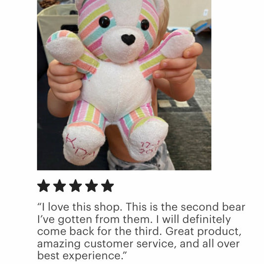 baby blanket keepsake teddy bear