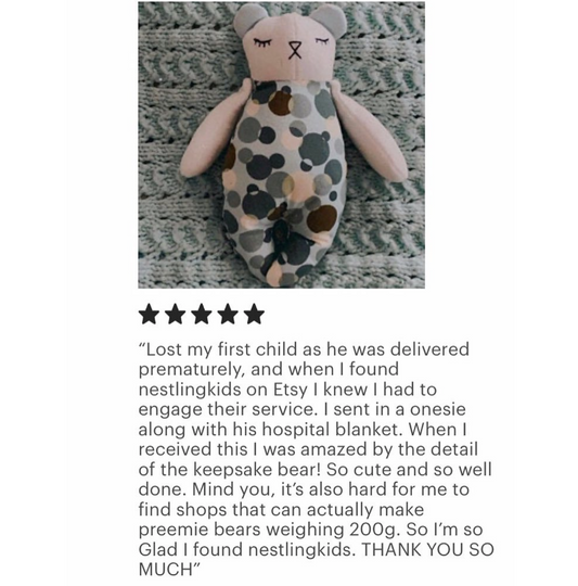 Memorial Micropreemie Weighted Bear