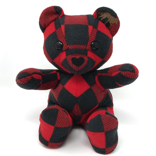 buffalo check baby keepsake teddy bear