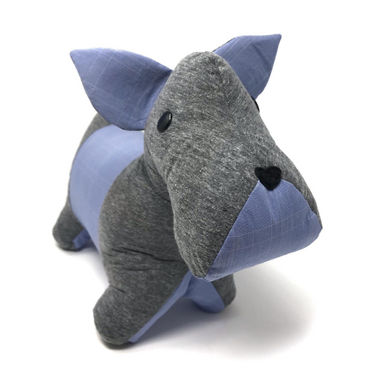 memorial scottie dog made from shirts
