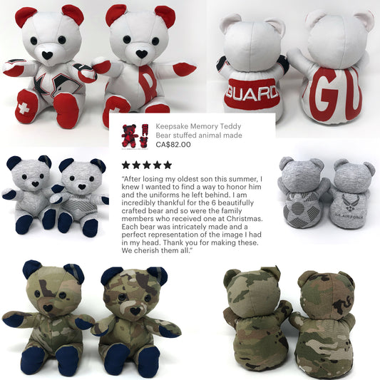 military uniform memorial bears