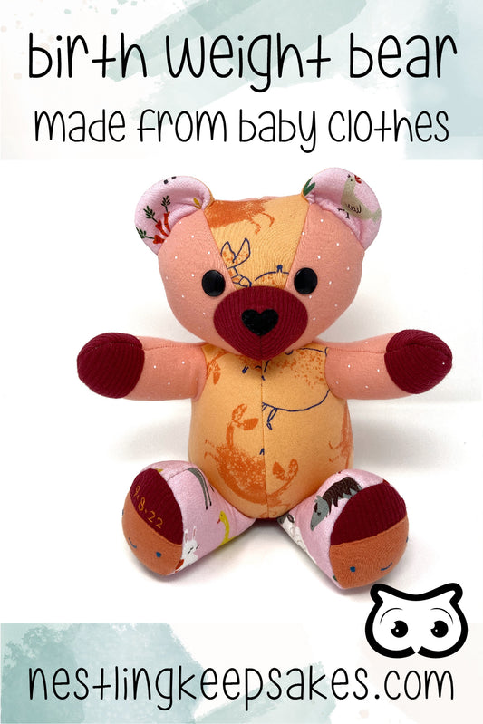 Preemie Baby Weighted Memory Bear