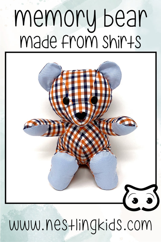 memory bear made from shirts