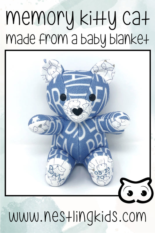 baby blanket keepsake kitty cat