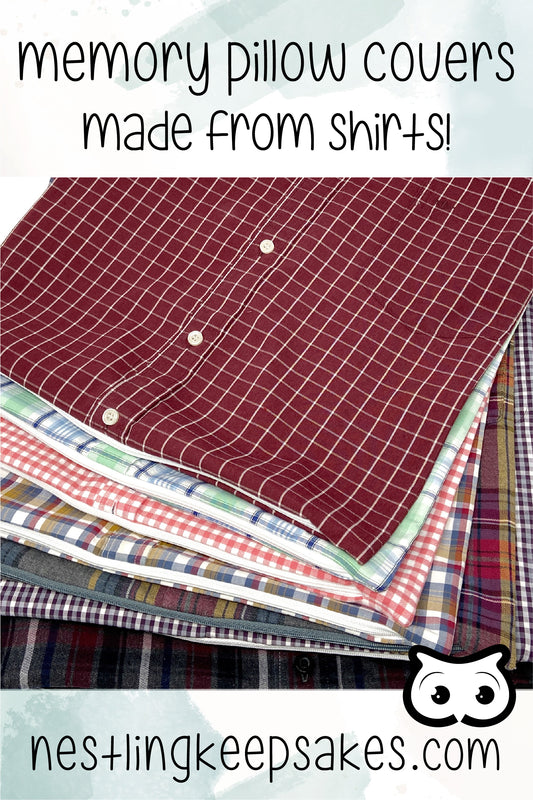 memory pillows made from shirts