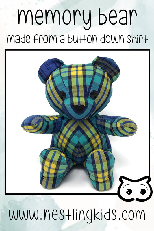 plaid shirt memory bear