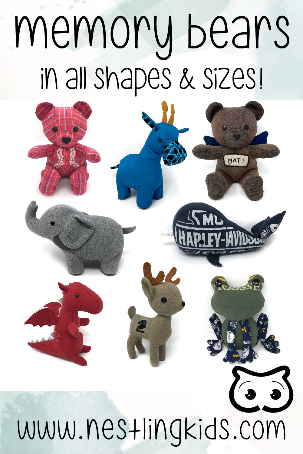 Memory Bears in all shapes & sizes! Nestling Keepsakes