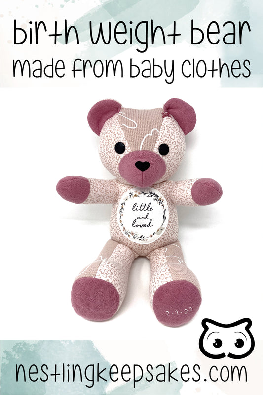 beautiful birth weight memory bears