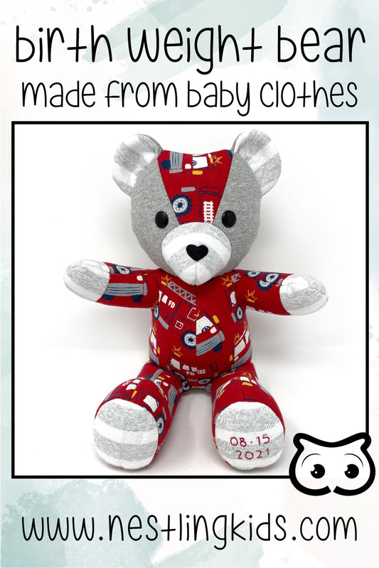 keepsake birth weight memory bear