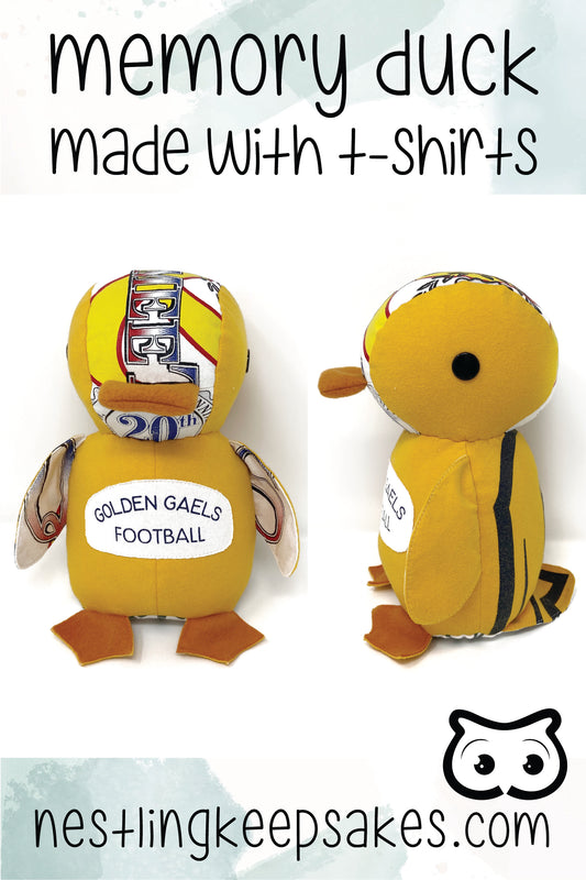 memory duck stuffed animal