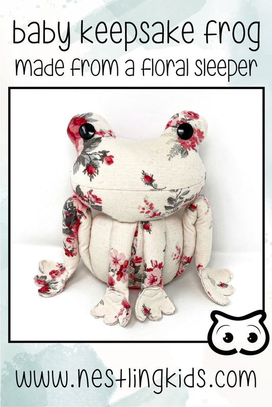 floral baby keepsake frog