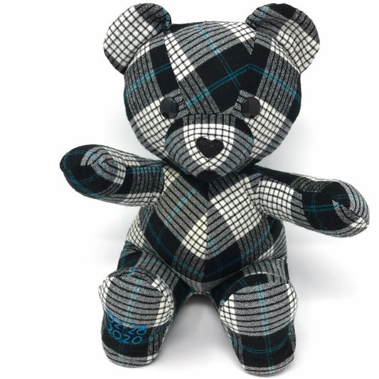 plaid flannel shirt memory bear