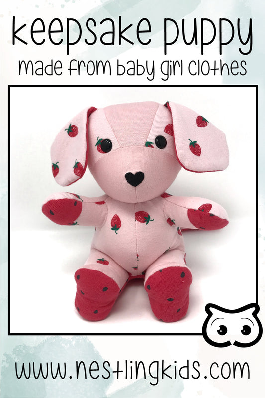 puppy made from baby girl clothes