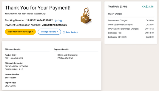 CUSTOM for BRENDA - UPS FEES