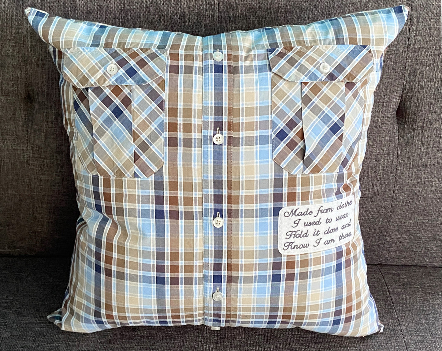 memory pillow made from a shirt