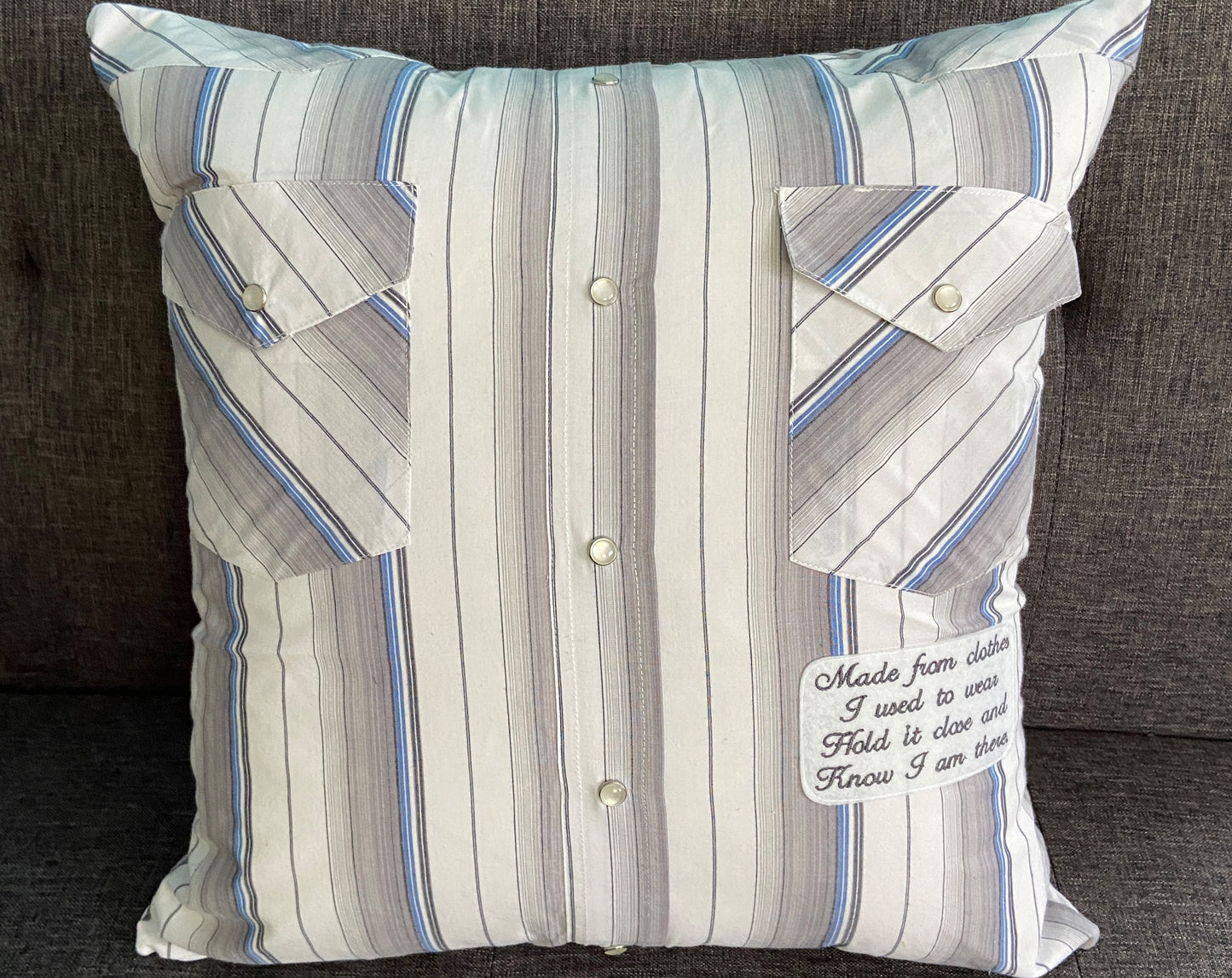 memory pillow made from a shirt