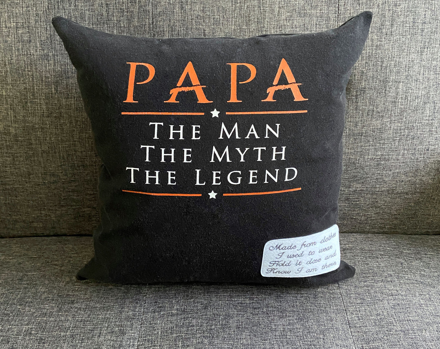 memory pillow made from a t-shirt