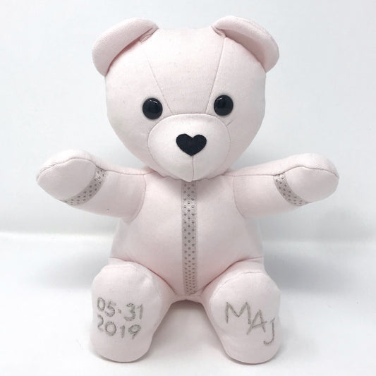 handcrafted baby keepsake teddy bear