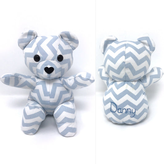 keepsake bear made from baby bedding