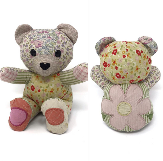 Keepsake bear Made from a Baby Quilt