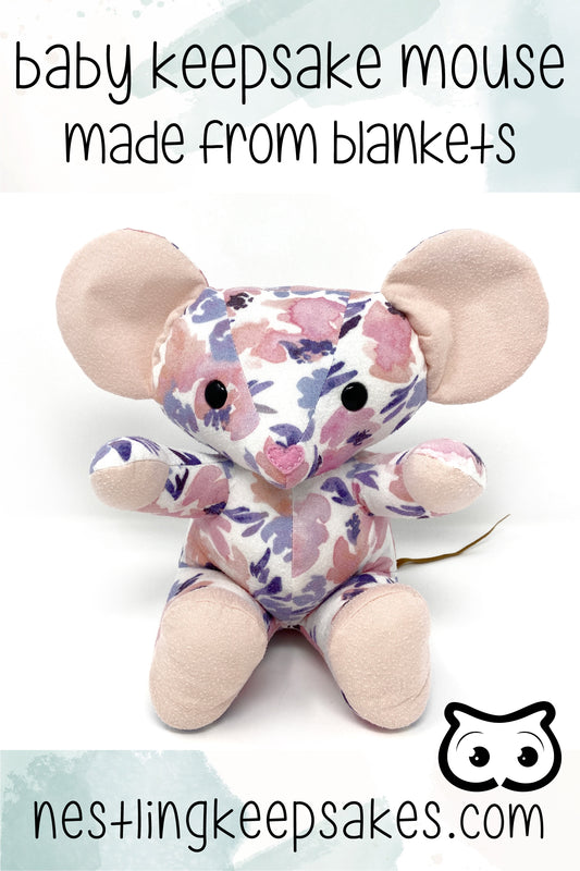baby memory mouse made from swaddles