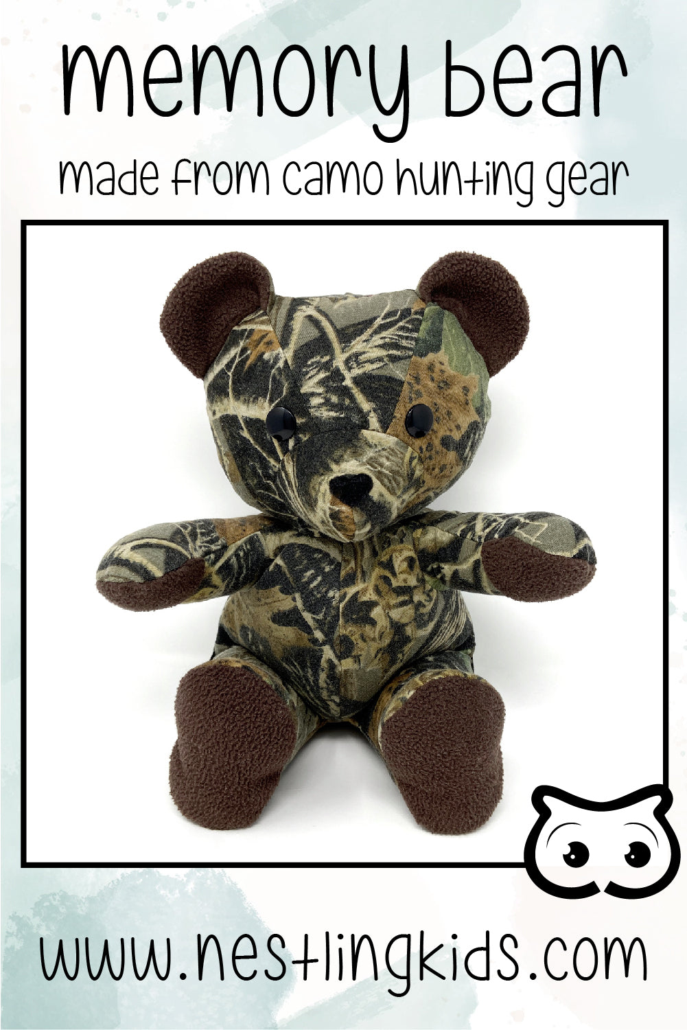 Camo Memory Bear made from Hunting Gear – Nestling Keepsakes