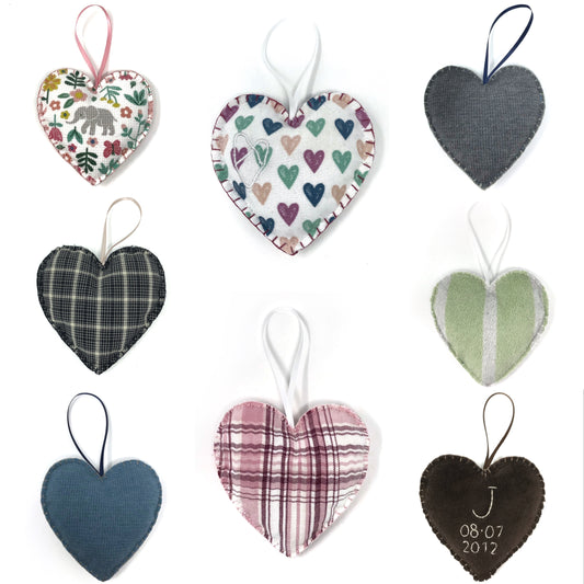 heart ornaments handmade