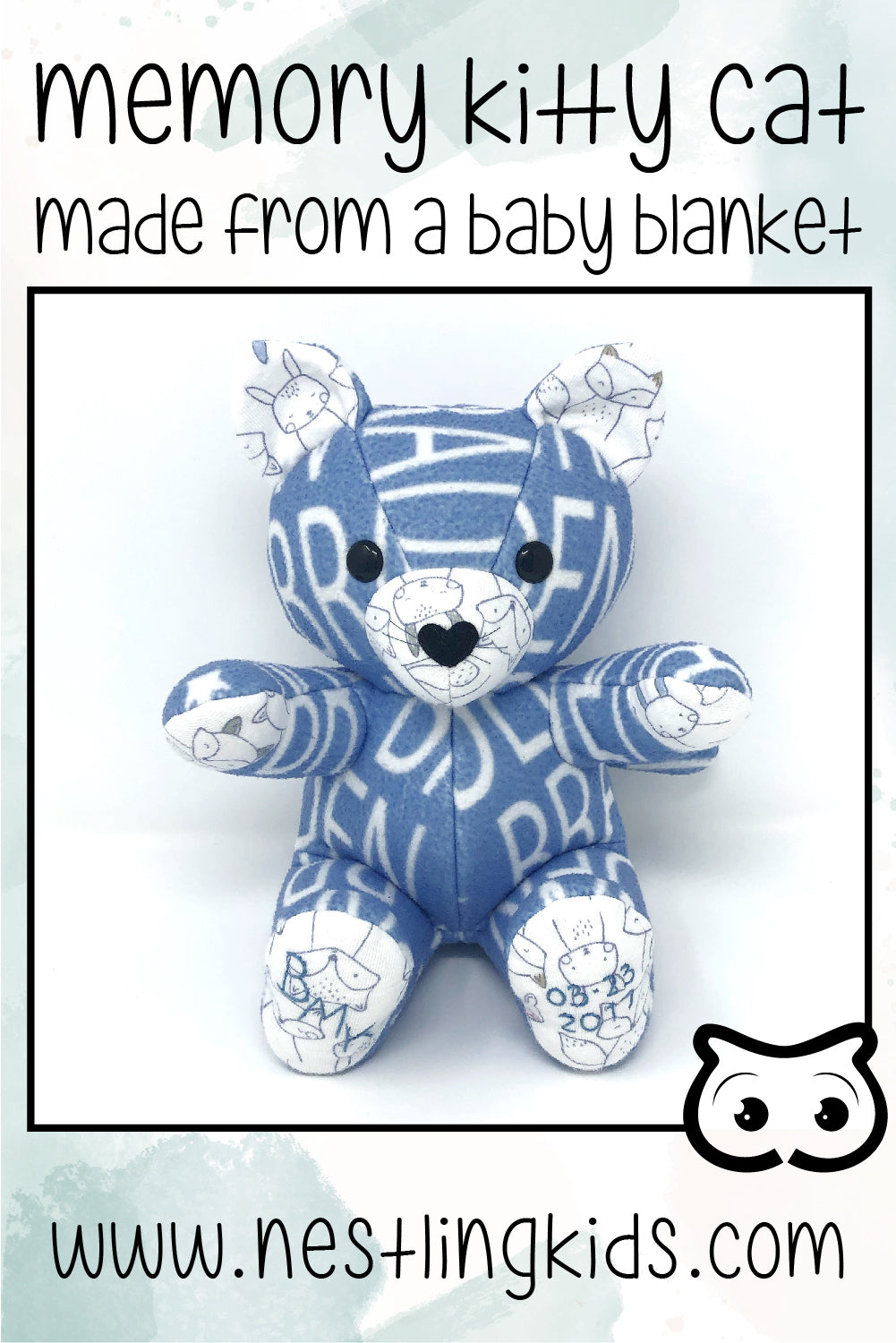 Baby Blanket Keepsake Kitty Cat – Nestling Keepsakes