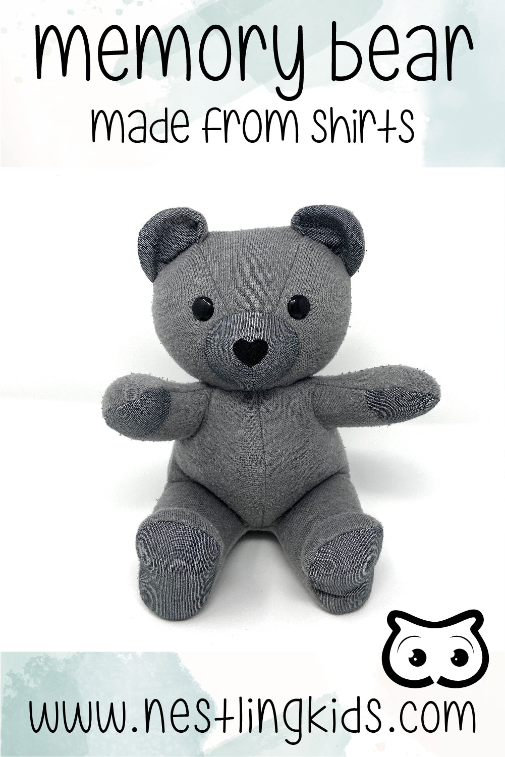Memory Bear made from Shirts – Nestling Keepsakes