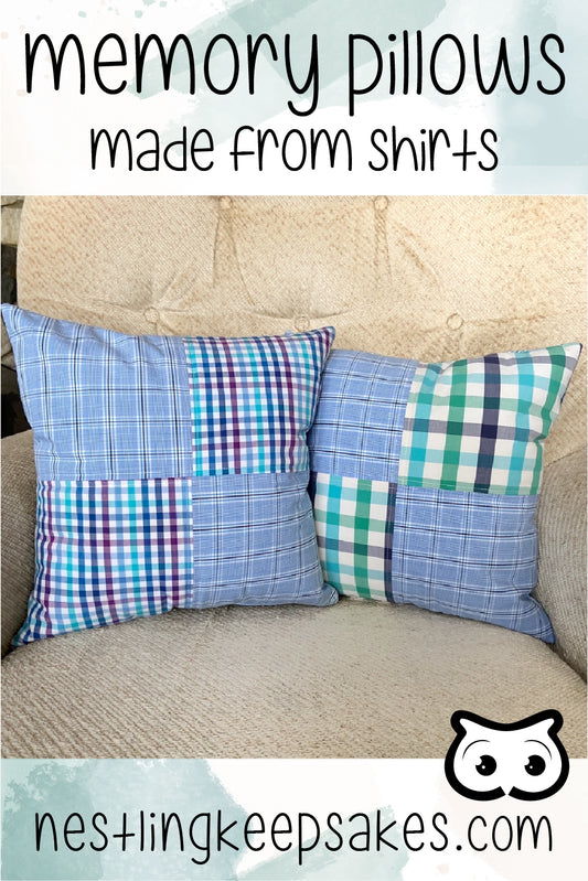 memory pillows made from shirts