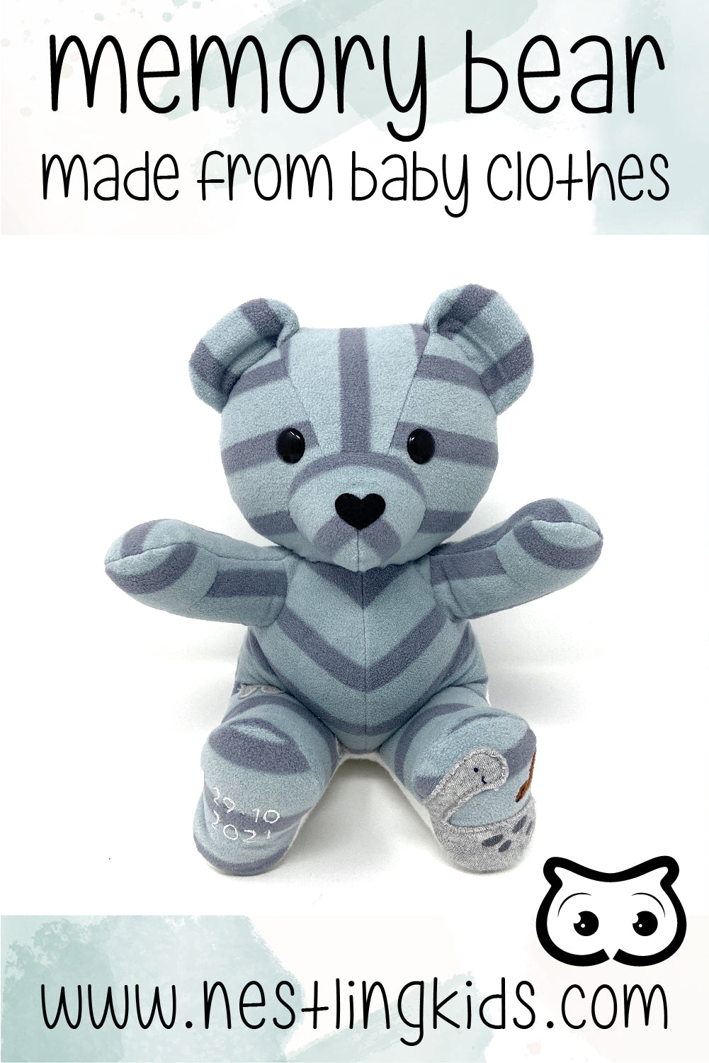 Adorable Baby Clothes Memory Bear – Nestling Keepsakes