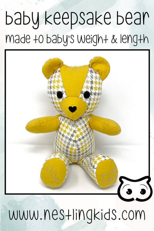 baby keepsake weighted bear