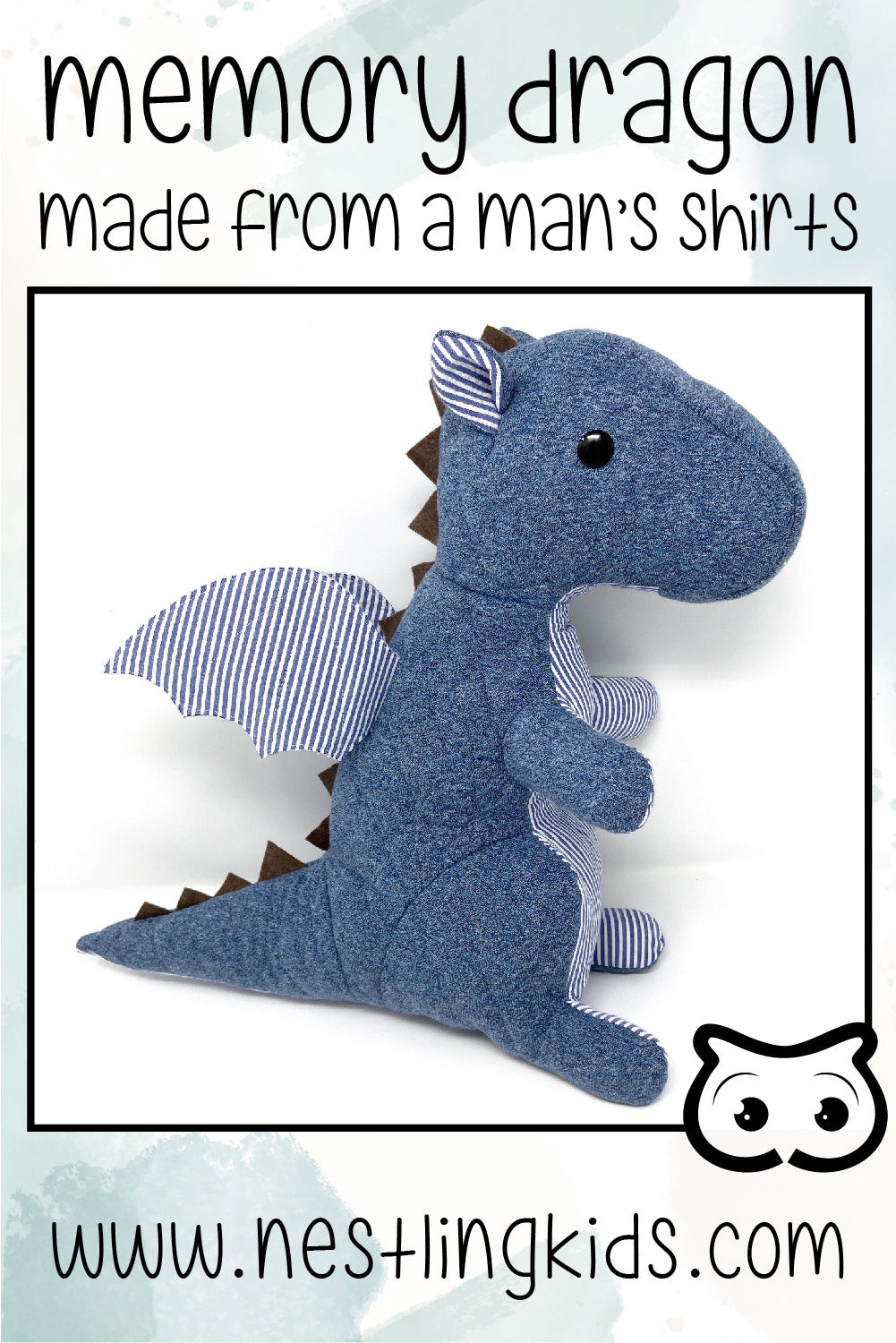 Memory Dragon made from a Man's Shirts Nestling Keepsakes