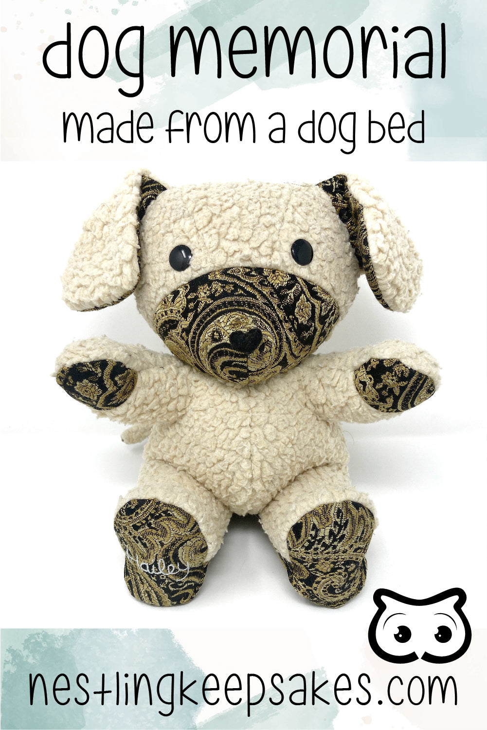Dog Memorial Stuffed Animal Nestling Keepsakes