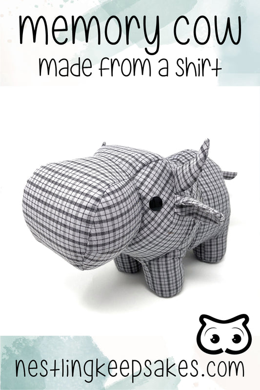memory cow made from a shirt