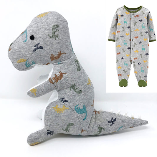 Tyrannosaurus Made from Baby Clothes