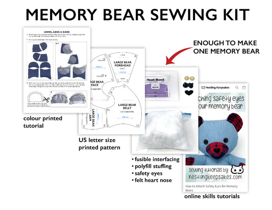 Memory Bear Sewing Kit - LARGE 11"