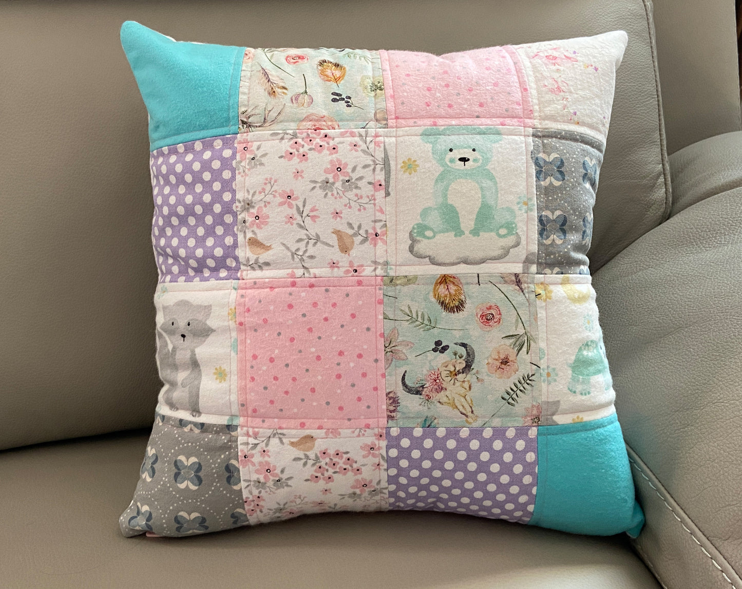Quilted Memory Pillow Cover, baby clothes Nestling Kids Keepsakes